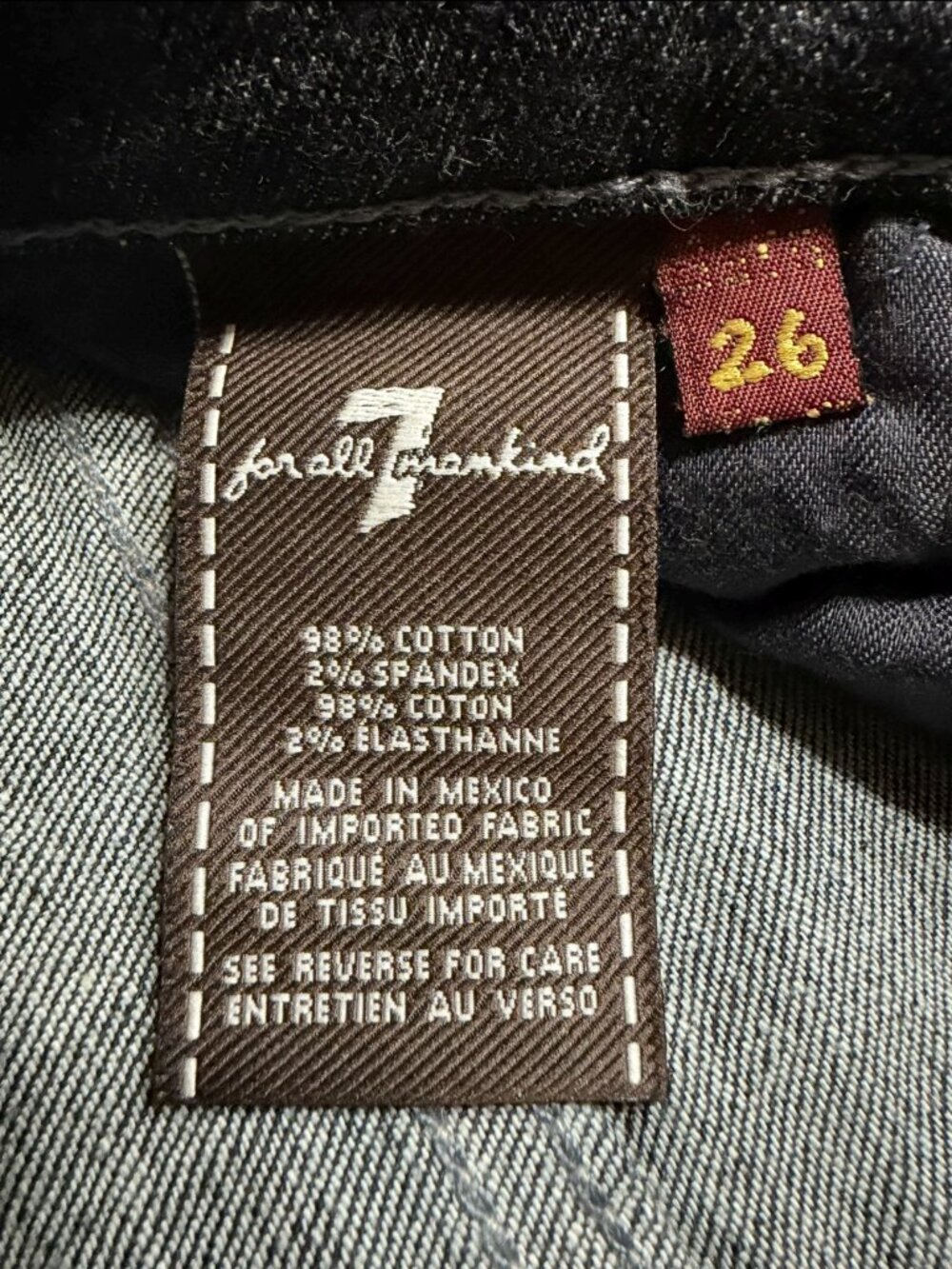 7 For All Mankind Bootcut Women’s Dark Blue Denim Jeans - Classic 5 Pocket NWT - Picture 4 of 10